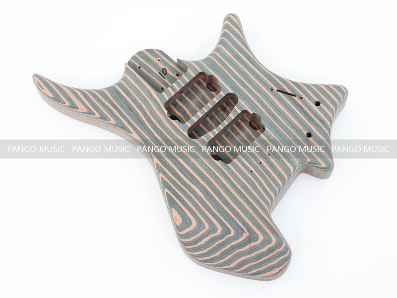 Headless Zebrawood Body DIY Electric Guitar Kit (ZQN-002S-X)