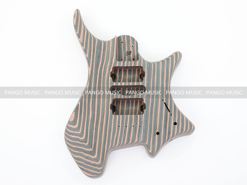 Headless Zebrawood Body DIY Electric Guitar Kit (ZQN-002S-X)
