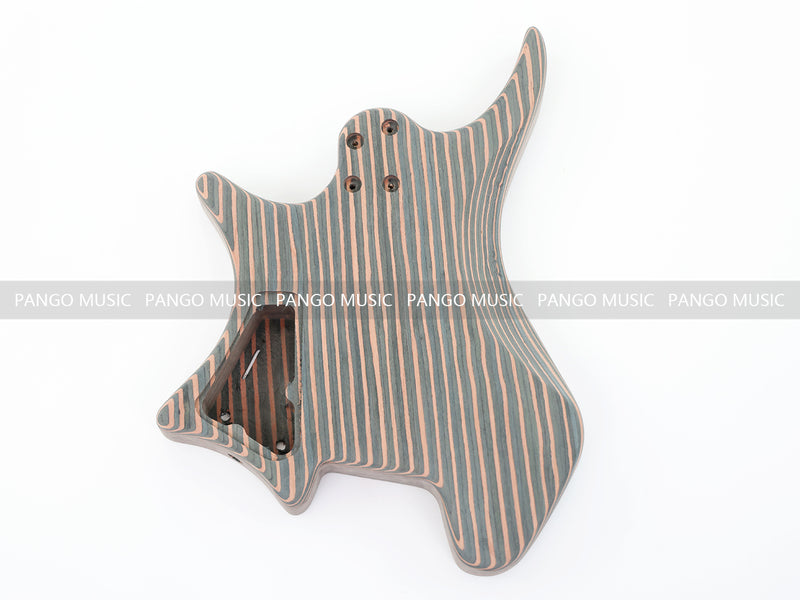 Headless Zebrawood Body DIY Electric Guitar Kit (ZQN-002S-X)