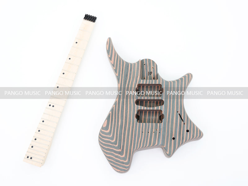 Headless Zebrawood Body DIY Electric Guitar Kit (ZQN-002S-X)