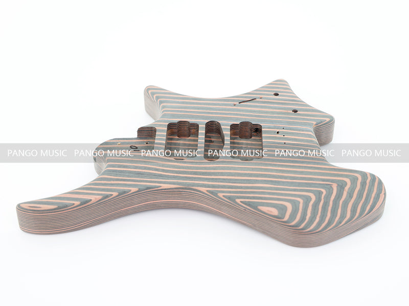 Headless Zebrawood Body DIY Electric Guitar Kit (ZQN-002S-X)