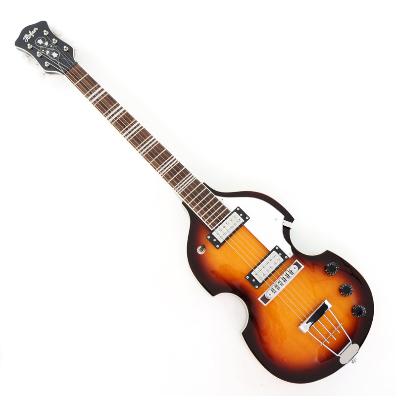 Hofner Style Semi Hollow Body Sunburst Electric Guitar (PHF-117X)