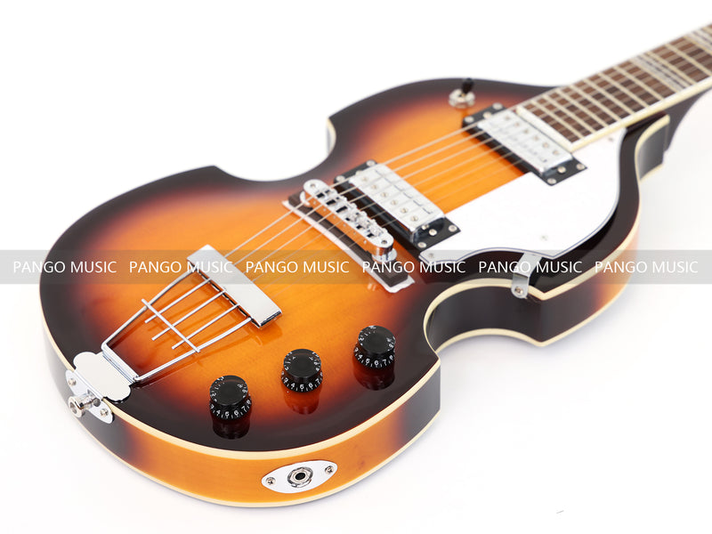 Hofner Style Semi Hollow Body Sunburst Electric Guitar (PHF-117X)