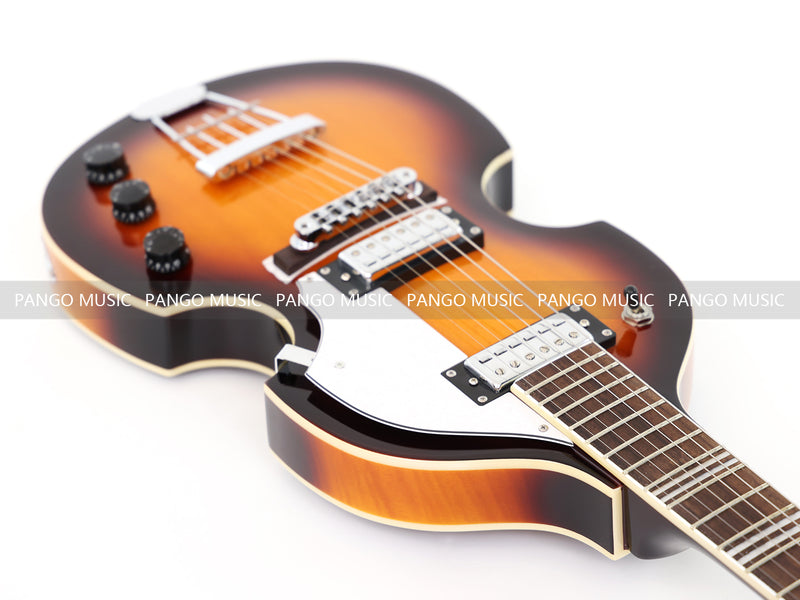 Hofner Style Semi Hollow Body Sunburst Electric Guitar (PHF-117X)