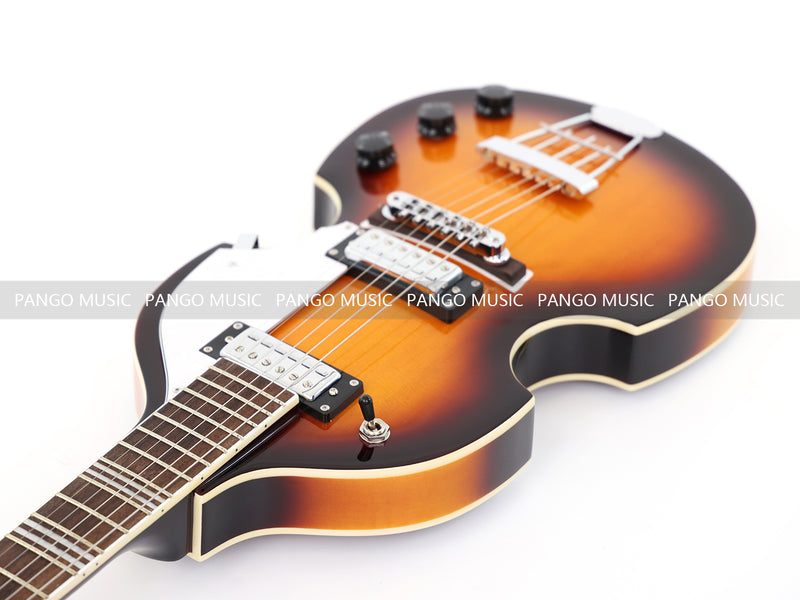 Hofner Style Semi Hollow Body Sunburst Electric Guitar (PHF-117X)
