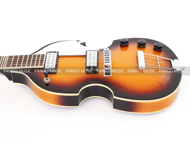 Hofner Style Semi Hollow Body Sunburst Electric Guitar (PHF-117X)