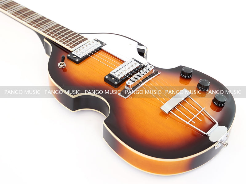 Hofner Style Semi Hollow Body Sunburst Electric Guitar (PHF-117X)