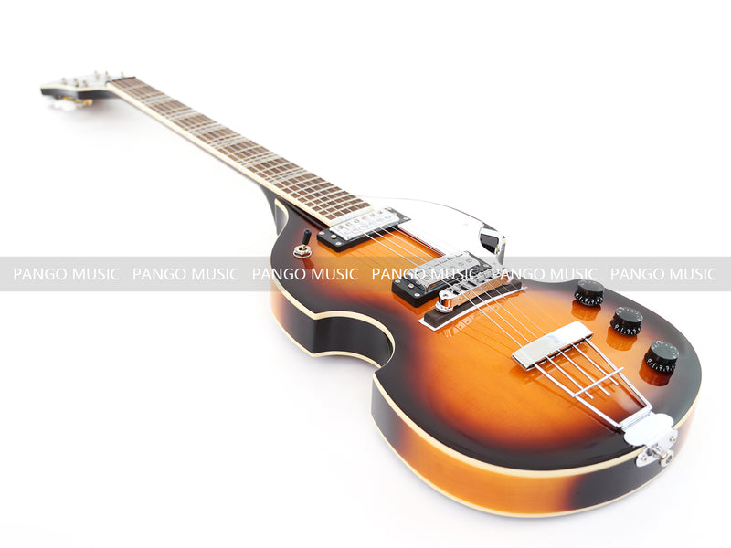 Hofner Style Semi Hollow Body Sunburst Electric Guitar (PHF-117X)