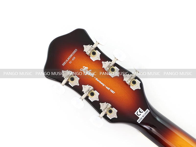 Hofner Style Semi Hollow Body Sunburst Electric Guitar (PHF-117X)