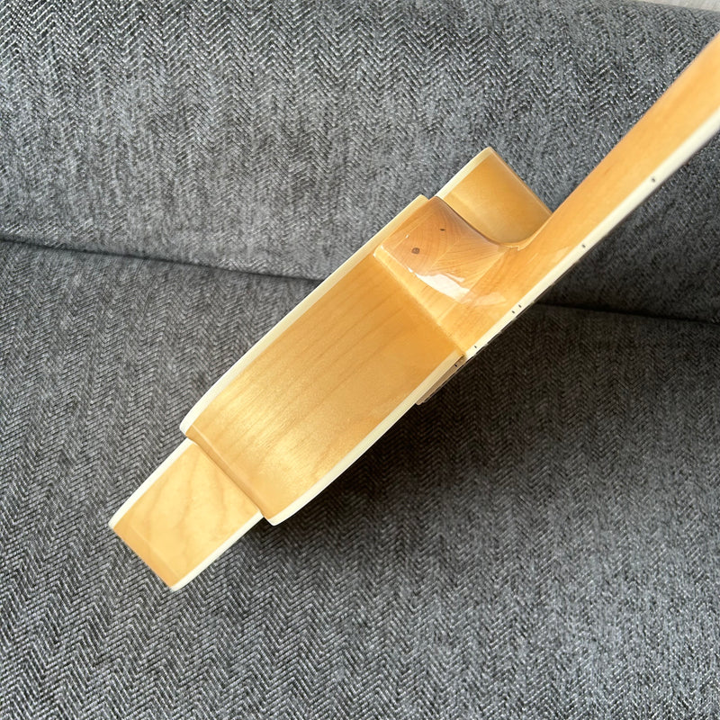 PANGO Music Hollow Body Electric Guitar with Burl Maple Top (ZQN0180, No Hardware)