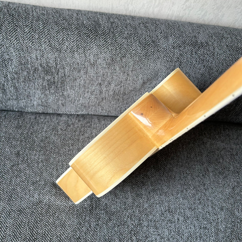 PANGO Music Hollow Body Electric Guitar with Burl Maple Top (ZQN0180, No Hardware)