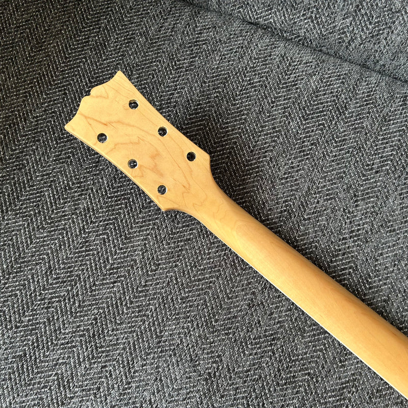 PANGO Music Hollow Body Electric Guitar with Burl Maple Top (ZQN0180, No Hardware)