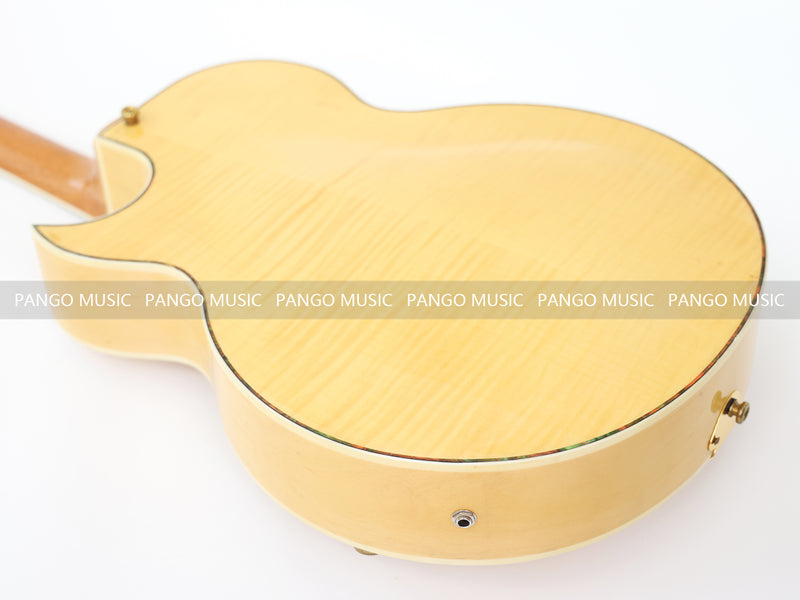 Hollow Body Electric Guitar with Flamed Maple Veneer (ZQN0152)