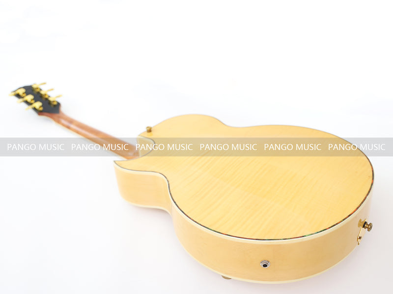 Hollow Body Electric Guitar with Flamed Maple Veneer (ZQN0152)