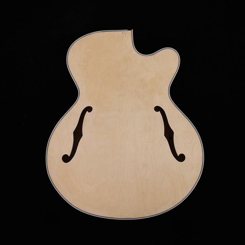 Hollow Body Unfinished Maple DIY Electric Guitar Body (025)
