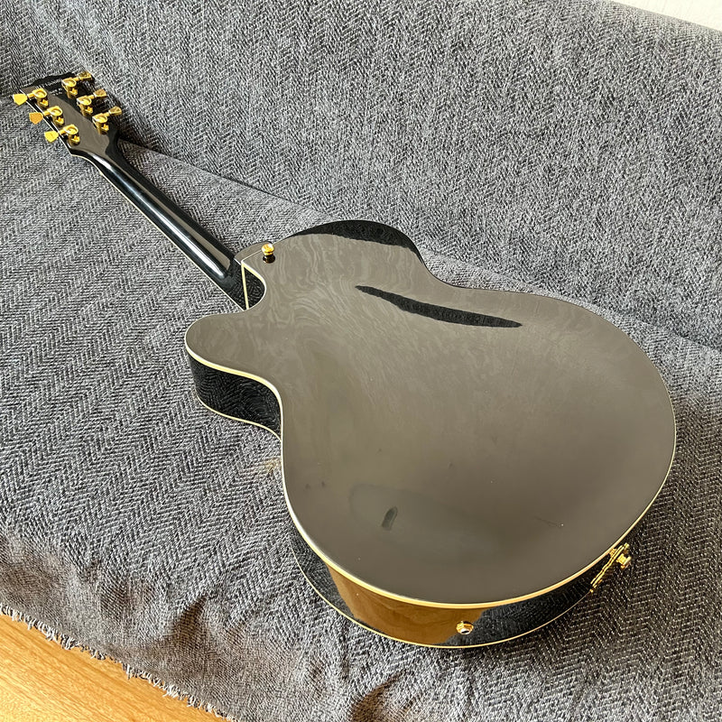 L5 Style All Black Hollow Body Electric Guitar (GKS-006)
