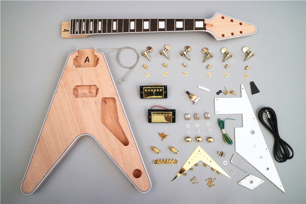 Flying V Style DIY Electric Guitar Kit (PFV-657)