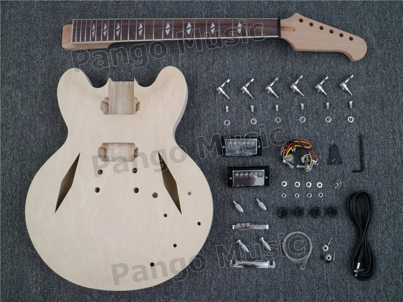 Semi-Hollow Body DIY Electric Guitar Kit (PHB-750)