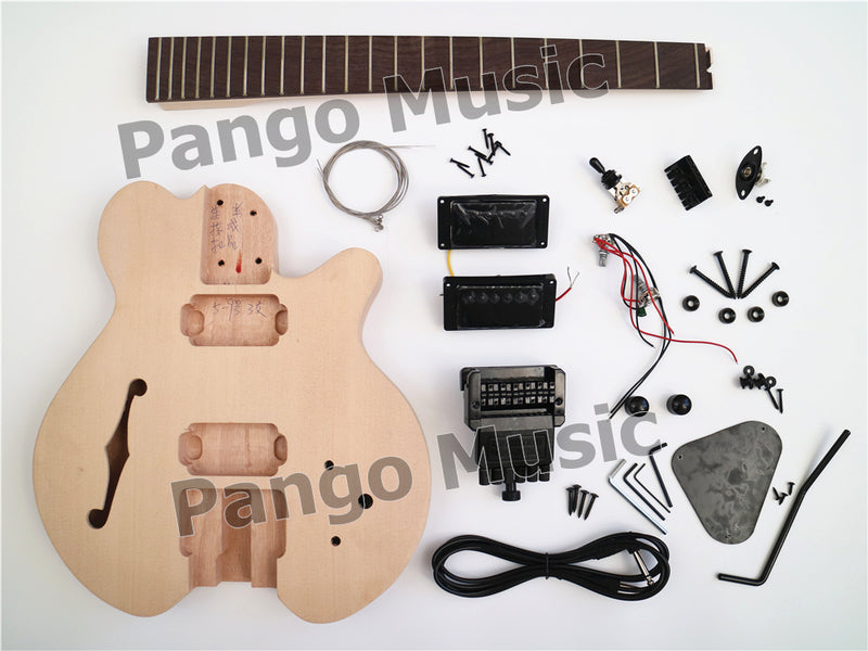 Headless Style Semi Hollow Body DIY Electric Guitar Kit (PTM-152)