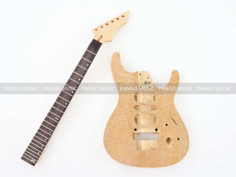 JS Style Ash Body DIY Electric Guitar Kit with Quilted Maple Top (LRF-031, Limited Edition)