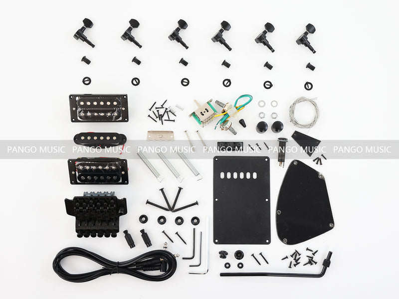 JS Style Ash Body DIY Electric Guitar Kit with Quilted Maple Top (LRF-031, Limited Edition)