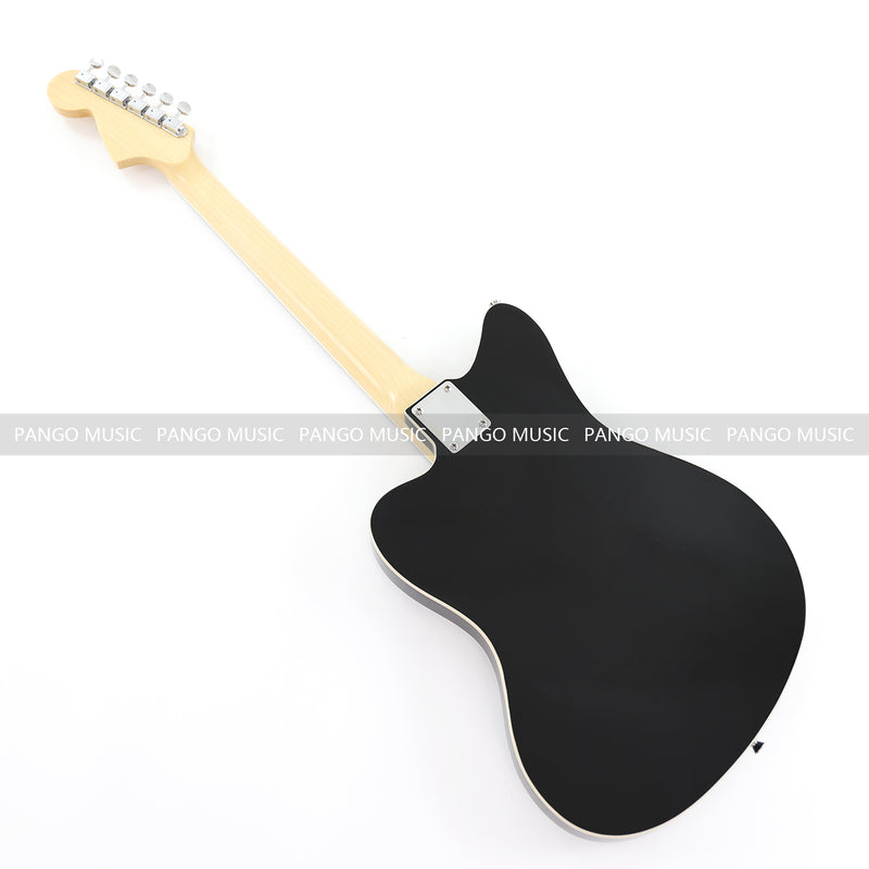 Jaguar Style Black Electric Guitar (GKS-015X, No Logo)