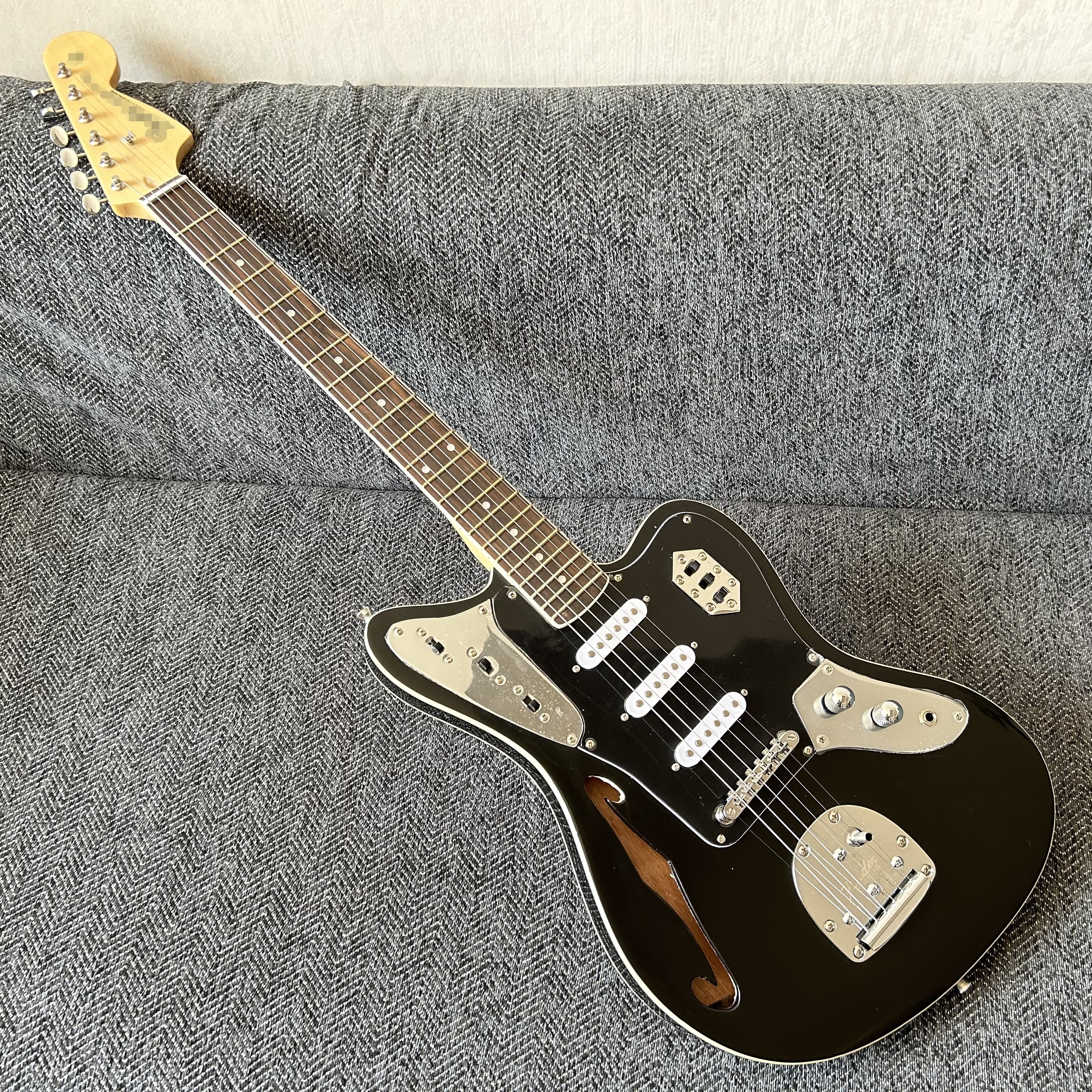 Jaguar Style Black Electric Guitar (GKS-015) — Guitar Kit Shop