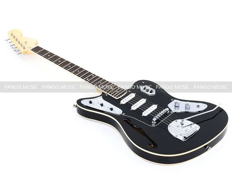 Jaguar Style Black Electric Guitar (GKS-015, No Logo)