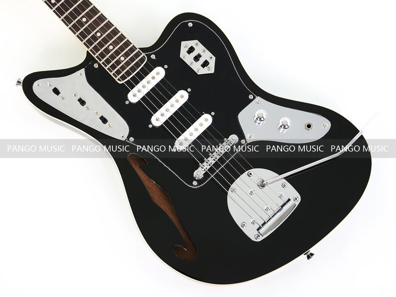 Jaguar Style Black Electric Guitar (GKS-015, No Logo)