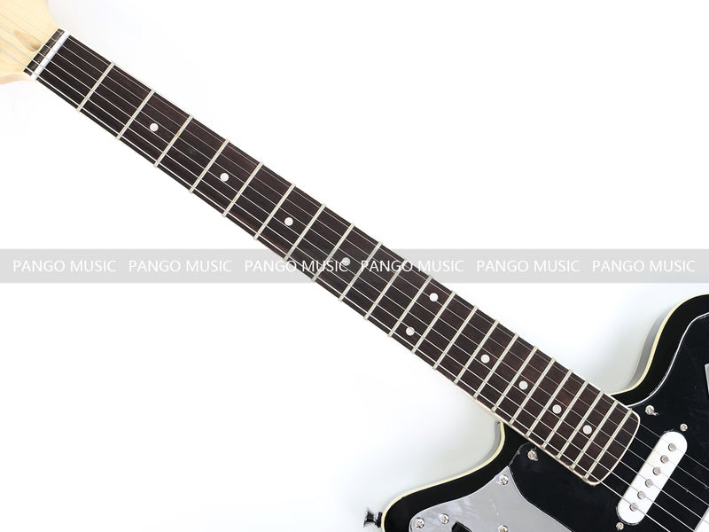 Jaguar Style Black Electric Guitar (GKS-015, No Logo)