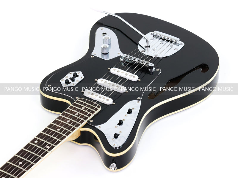 Jaguar Style Black Electric Guitar (GKS-015, No Logo)