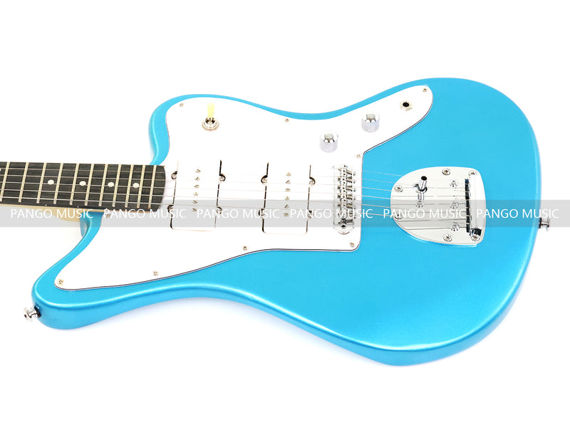 Jaguar Style Electric Guitar with Metallic Blue Finish (GKS-155)