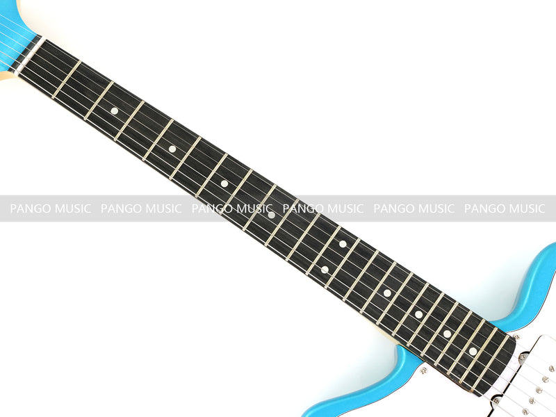 Jaguar Style Electric Guitar with Metallic Blue Finish (GKS-155)