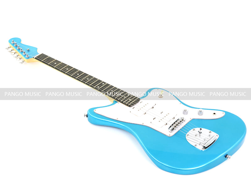 Jaguar Style Electric Guitar with Metallic Blue Finish (GKS-155)
