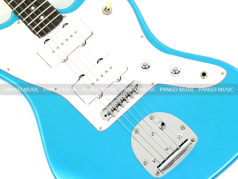 Jaguar Style Electric Guitar with Metallic Blue Finish (GKS-155)