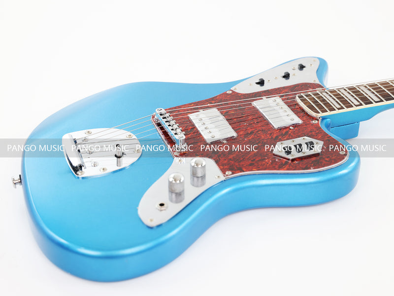 Jaguar Style Electric Guitar with Silver Metallic Finish (GKS-153)