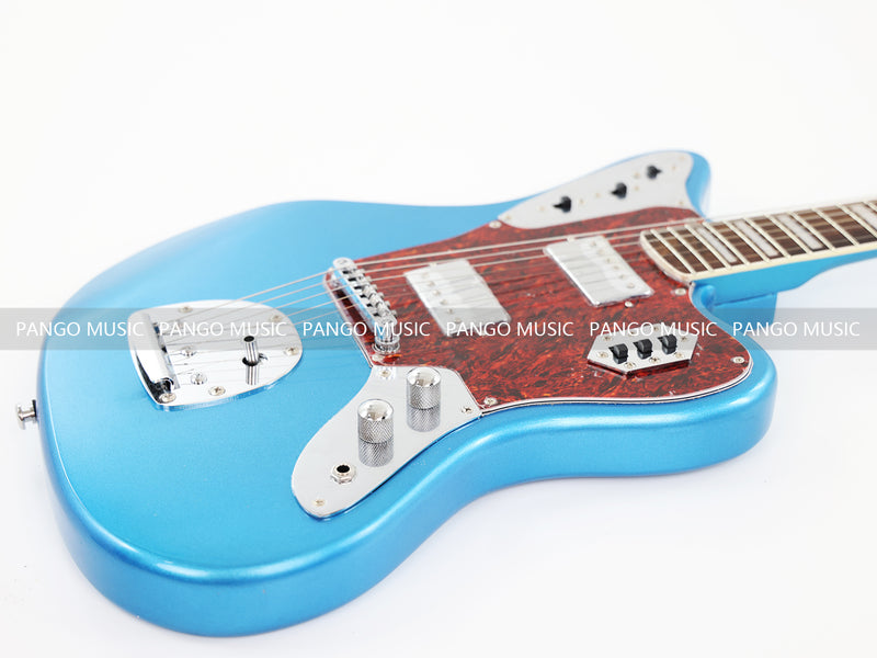 Jaguar Style Electric Guitar with Silver Metallic Finish (GKS-153)