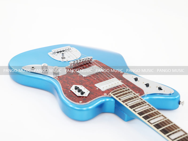 Jaguar Style Electric Guitar with Silver Metallic Finish (GKS-153)