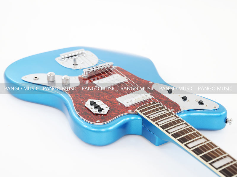 Jaguar Style Electric Guitar with Silver Metallic Finish (GKS-153)