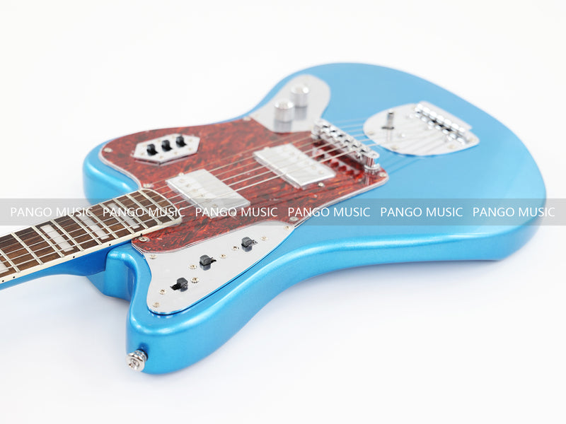 Jaguar Style Electric Guitar with Silver Metallic Finish (GKS-153)