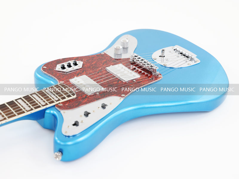 Jaguar Style Electric Guitar with Silver Metallic Finish (GKS-153)