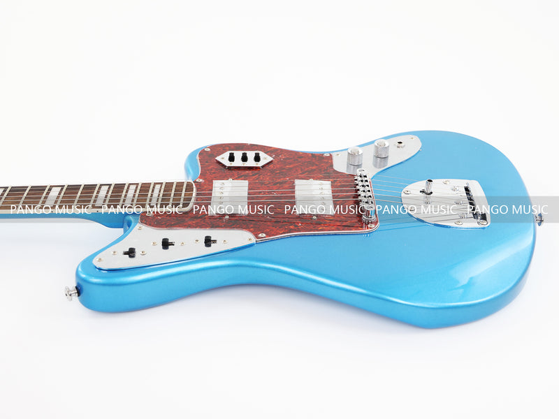 Jaguar Style Electric Guitar with Silver Metallic Finish (GKS-153)