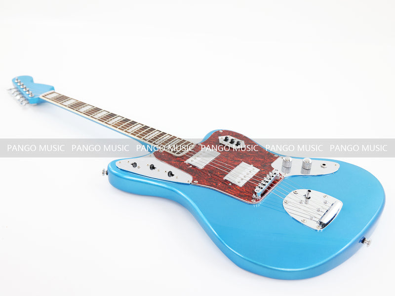 Jaguar Style Electric Guitar with Silver Metallic Finish (GKS-153)