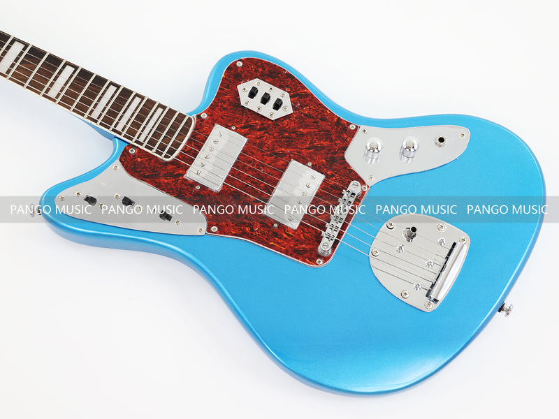 Jaguar Style Electric Guitar with Silver Metallic Finish (GKS-153)