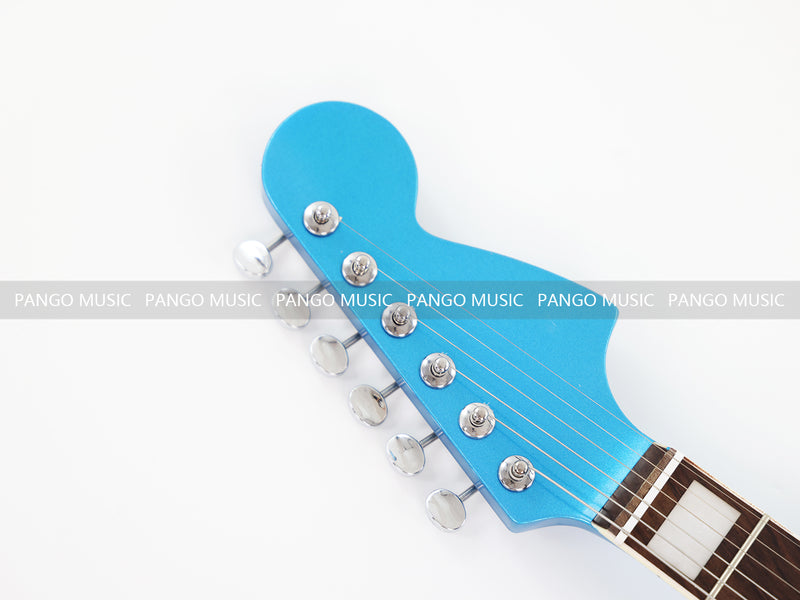 Jaguar Style Electric Guitar with Silver Metallic Finish (GKS-153)