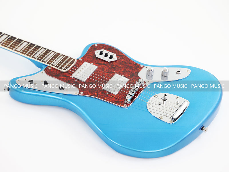 Jaguar Style Electric Guitar with Silver Metallic Finish (GKS-153)