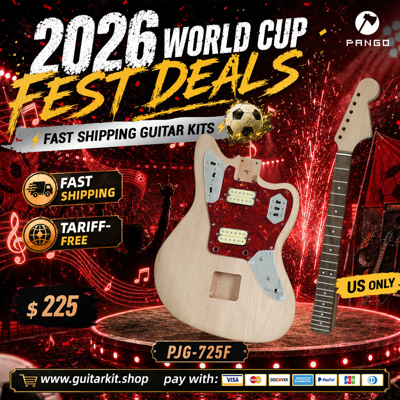 Jaguar Style DIY Electric Guitar Kit (PJG-725F, Fast Shipping, Tariff-free)