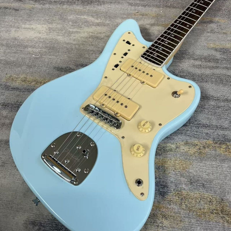 Jazzmaster Style Offset Electric Guitar with Gloss Sonic Blue Finish(LRG-139)