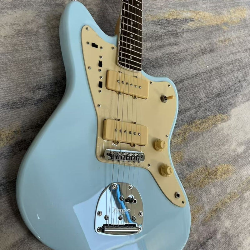 Jazzmaster Style Offset Electric Guitar with Gloss Sonic Blue Finish(LRG-139)