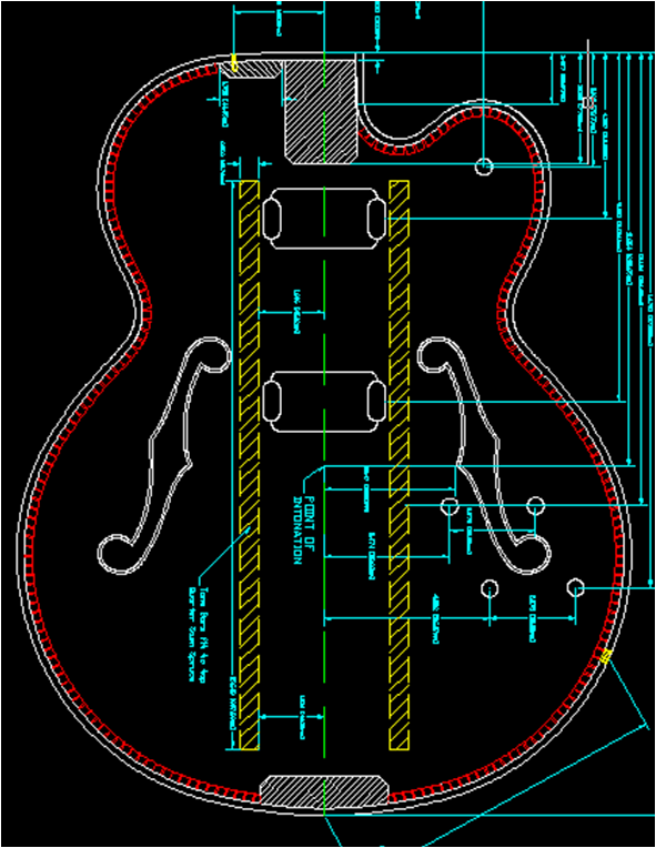 Joe Pass Style Semi-Hollow Jazz Guitar Body (HY-007)